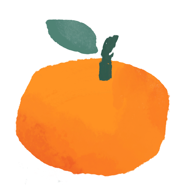 fresh and fruity illustration of an orange satsuma 